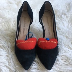 Jean-Michel Cazabat Black Suede Pumps